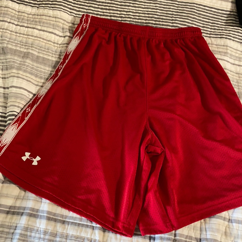 Under Armour Red Athletic Shorts
